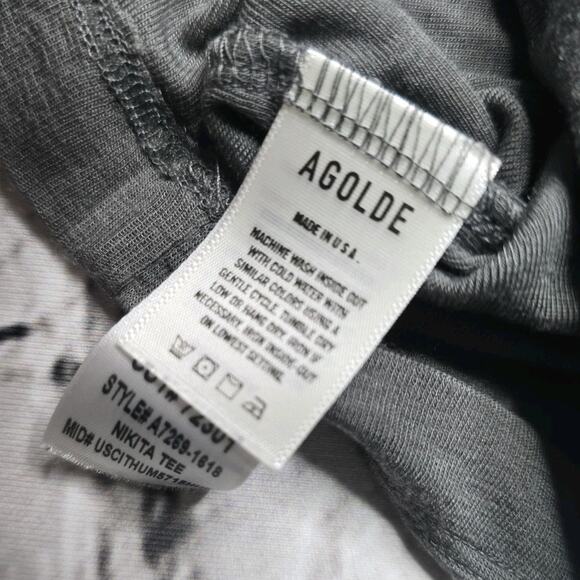 Agolde Nikita Tee Sleeveless Crew Neck Gray Soft Muscle Tshirt Tank Top Size M - Picture 8 of 8